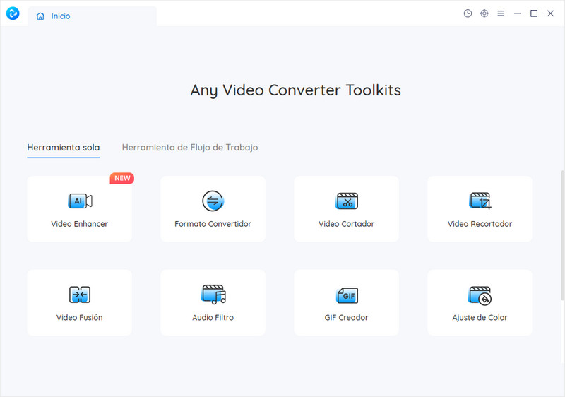 la interfaz principal de Any Video Converter Free